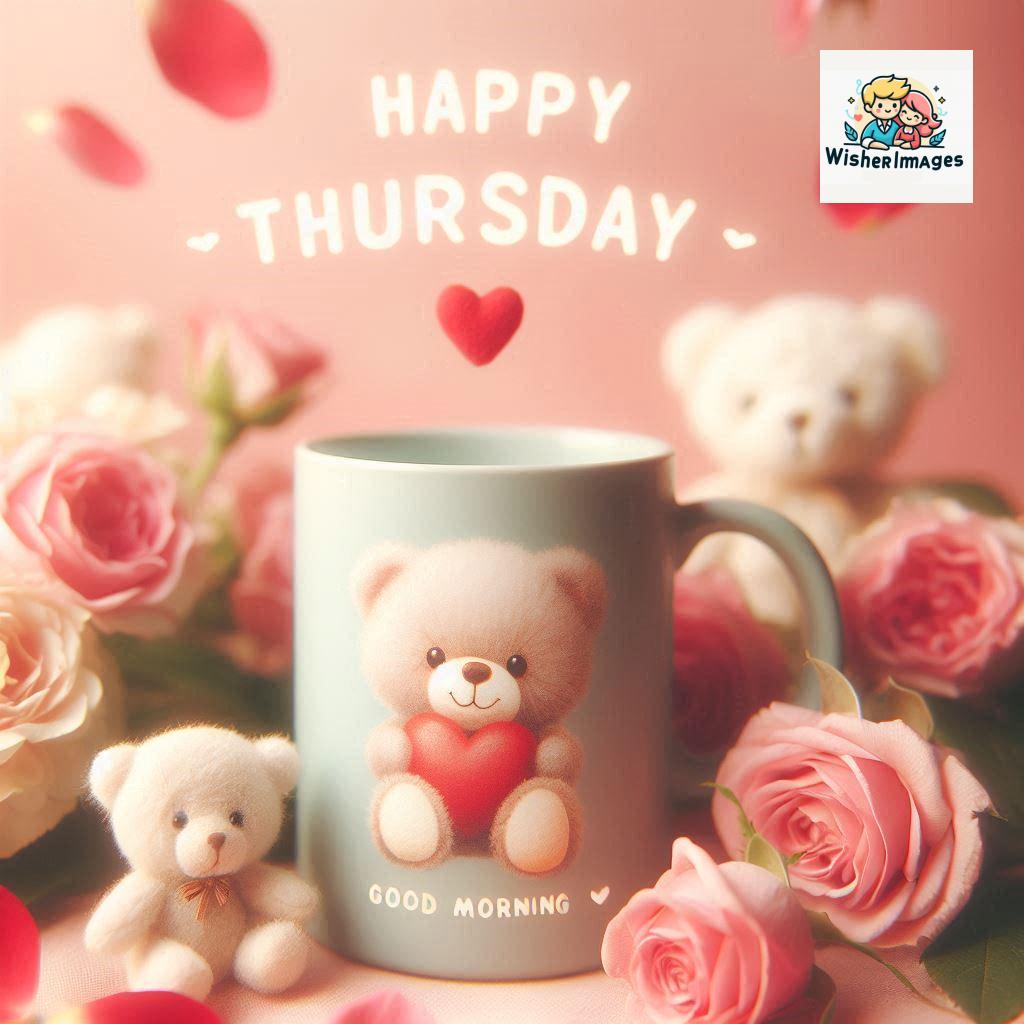 happy thursday good morning images for whatsapp in english thursday good morning images with cup flowers ()