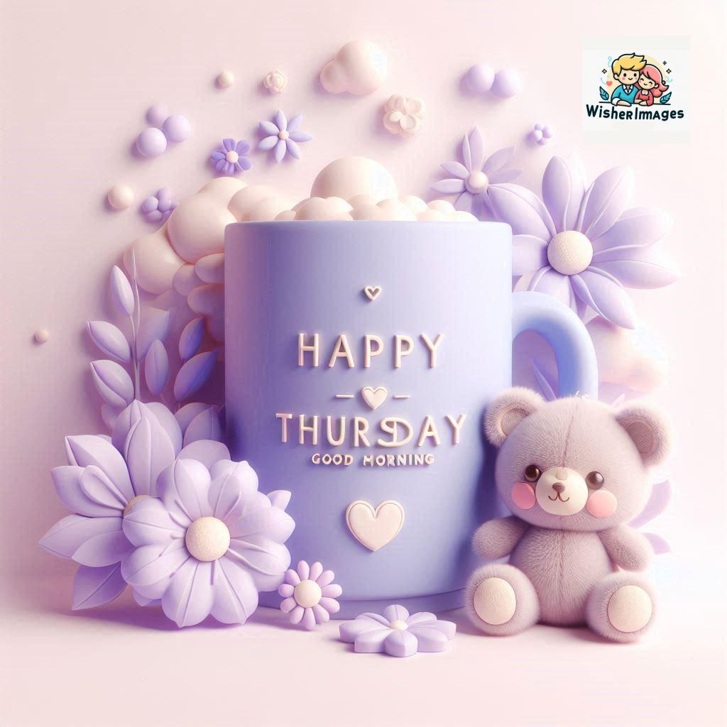 happy thursday good morning images for whatsapp in english thursday good morning images with cup flowers ()