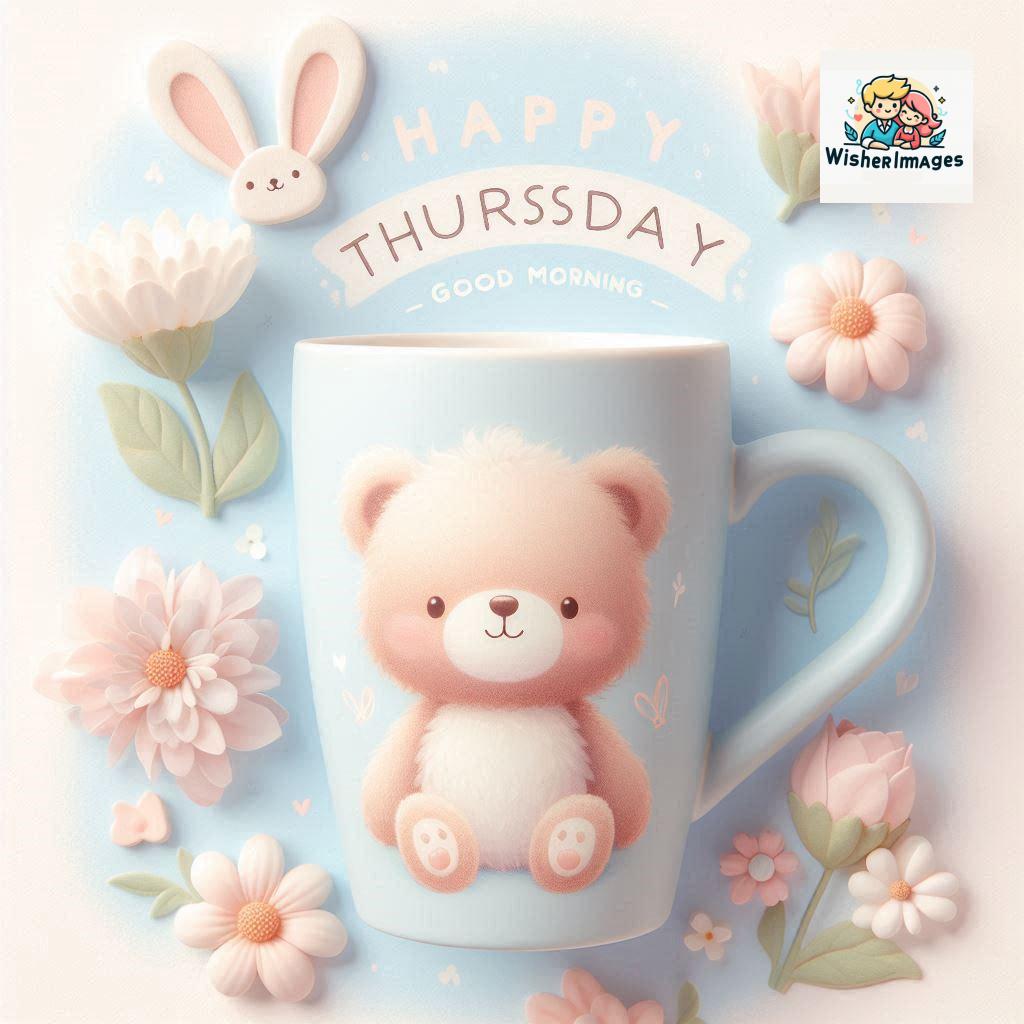 happy thursday good morning images for whatsapp in english thursday good morning images with cup flowers ()