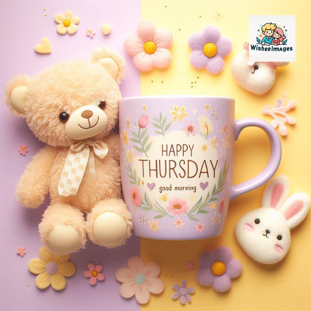 happy thursday good morning images for whatsapp in english thursday good morning images with cup flowers ()