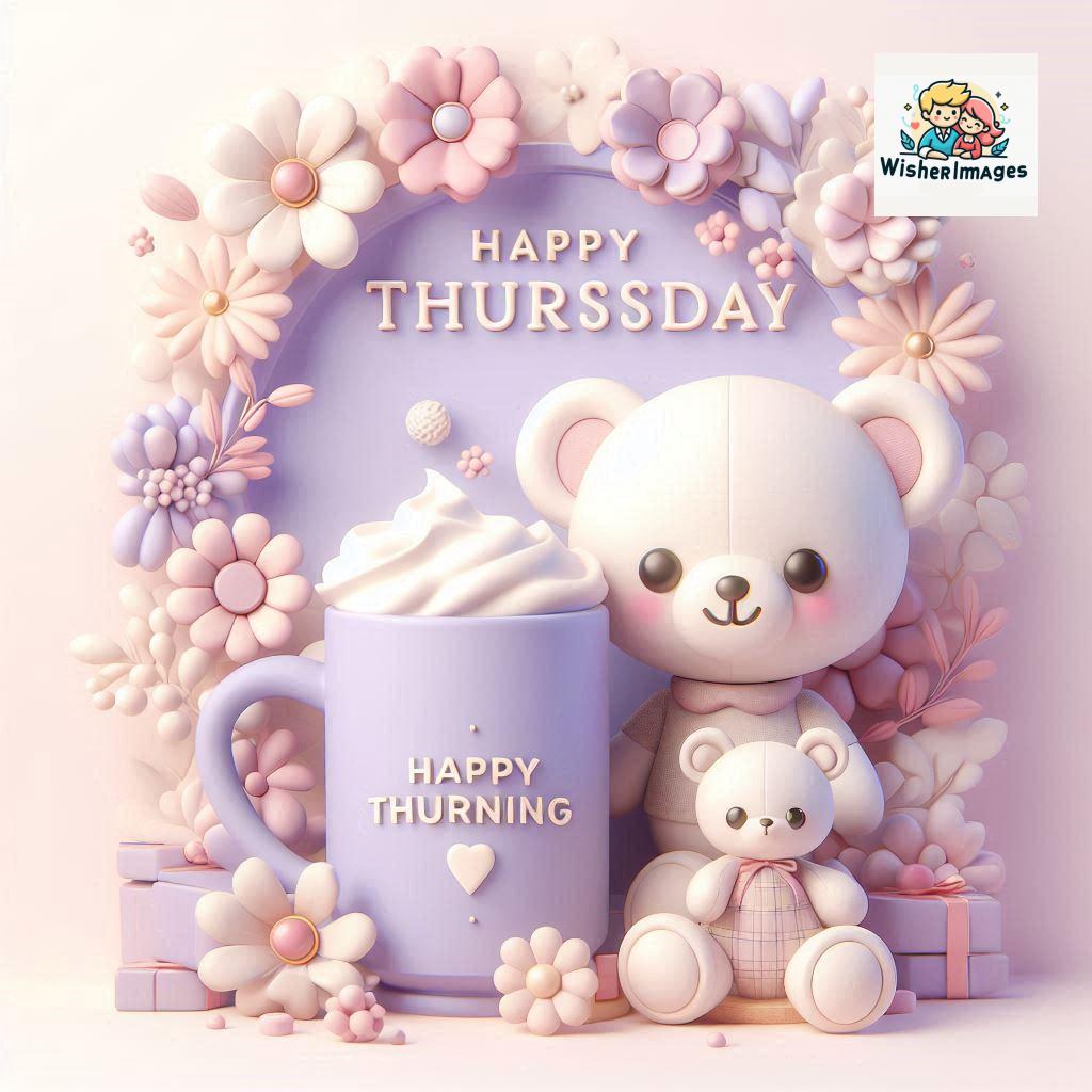 happy thursday good morning images for whatsapp in english thursday good morning images with cup flowers ()