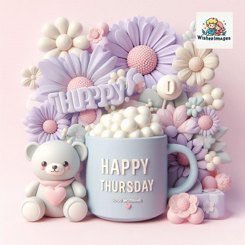 happy thursday good morning images for whatsapp in english thursday good morning images with cup flowers ()