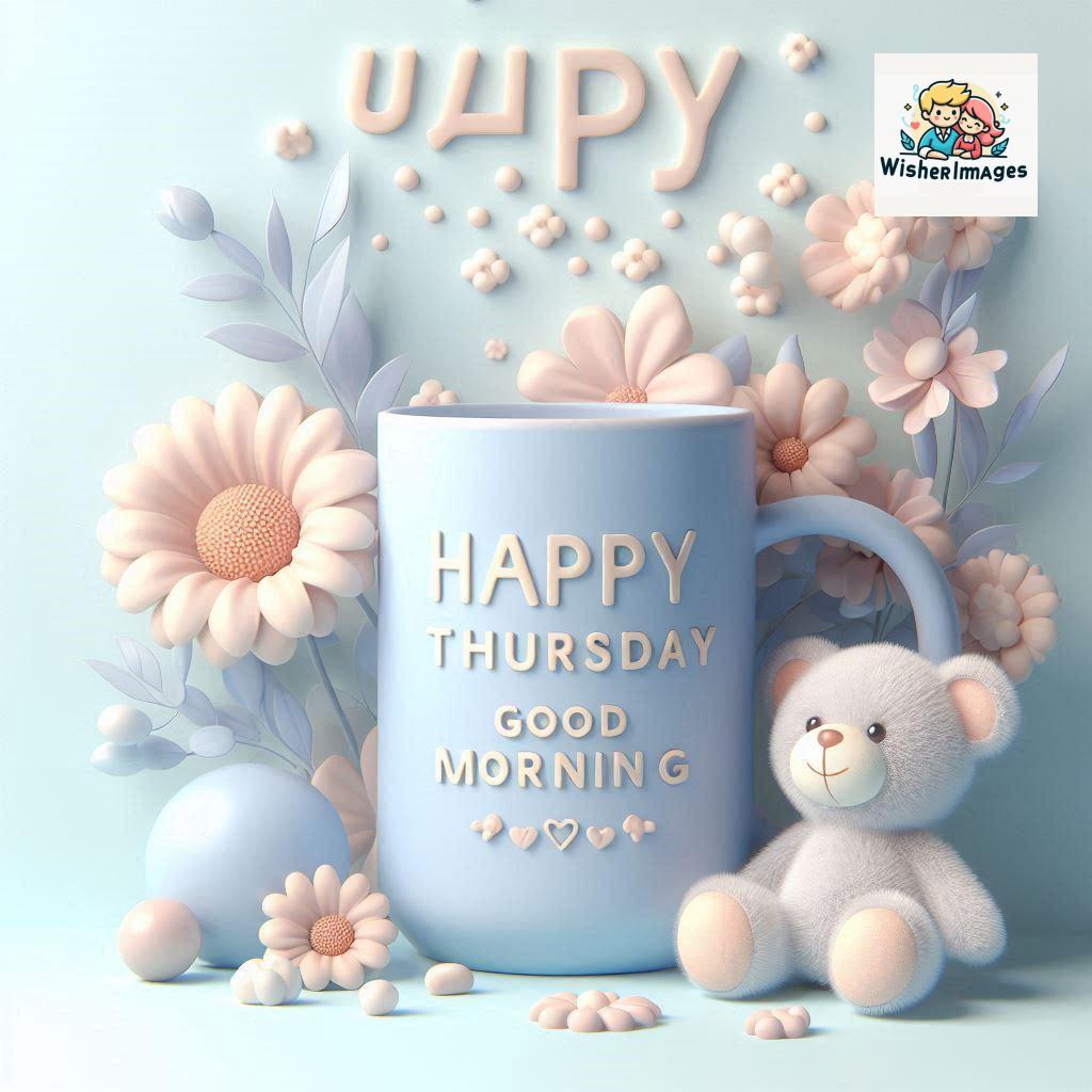 happy thursday good morning images for whatsapp in english thursday good morning images with cup flowers ()