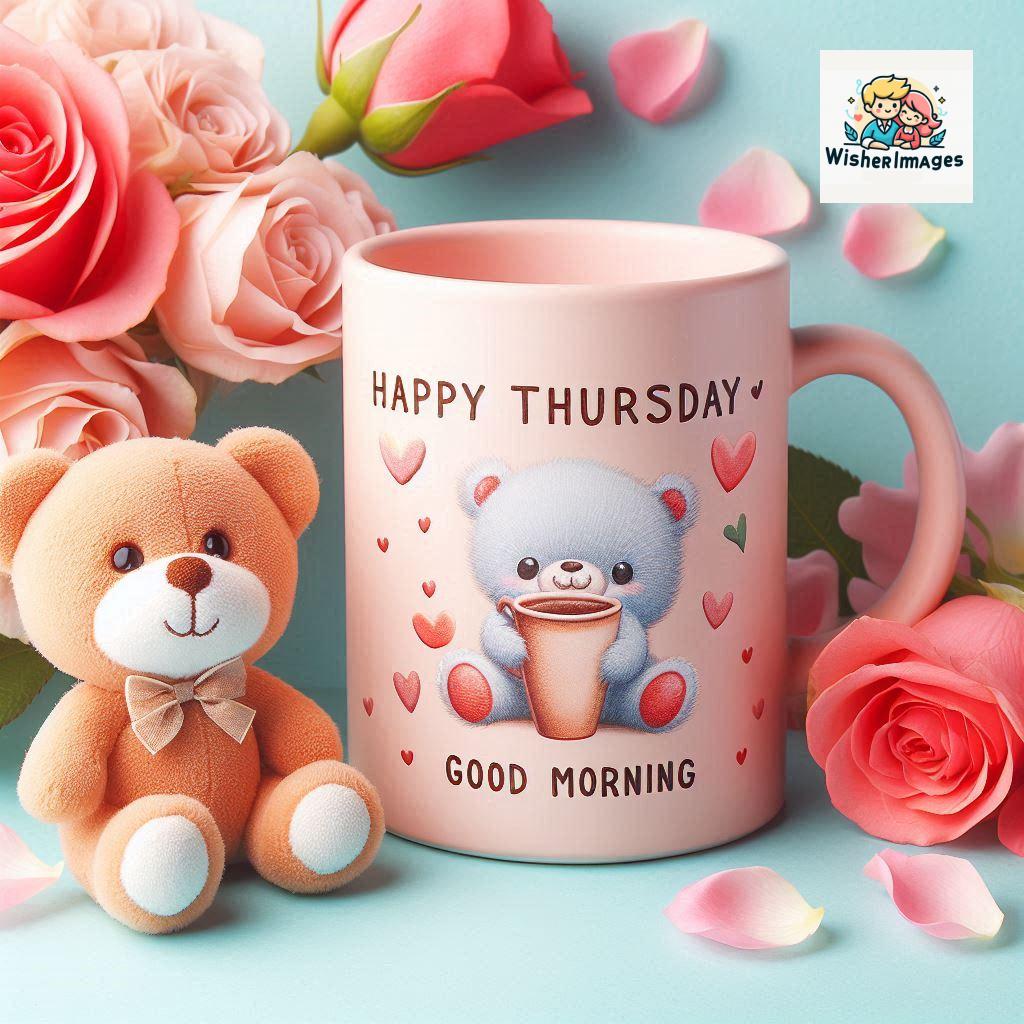 Happy Thursday Good Morning Images Free Download 6 happy thursday good morning images for whatsapp in english thursday good morning images with cup flowers ()