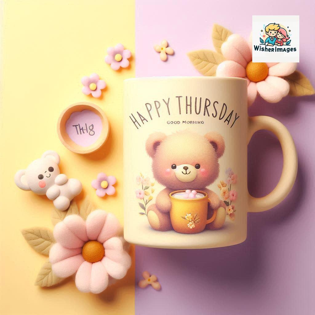 happy thursday good morning images for whatsapp in english thursday good morning images with cup flowers ()