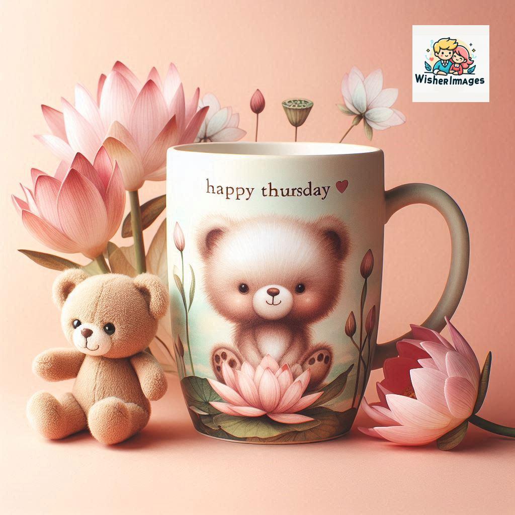 happy thursday good morning images for whatsapp in english thursday good morning images with cup flowers ()