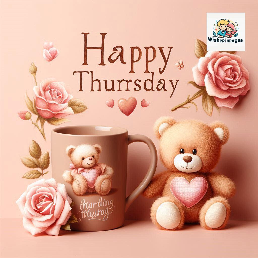 happy thursday good morning images for whatsapp in english thursday good morning images with cup flowers ()