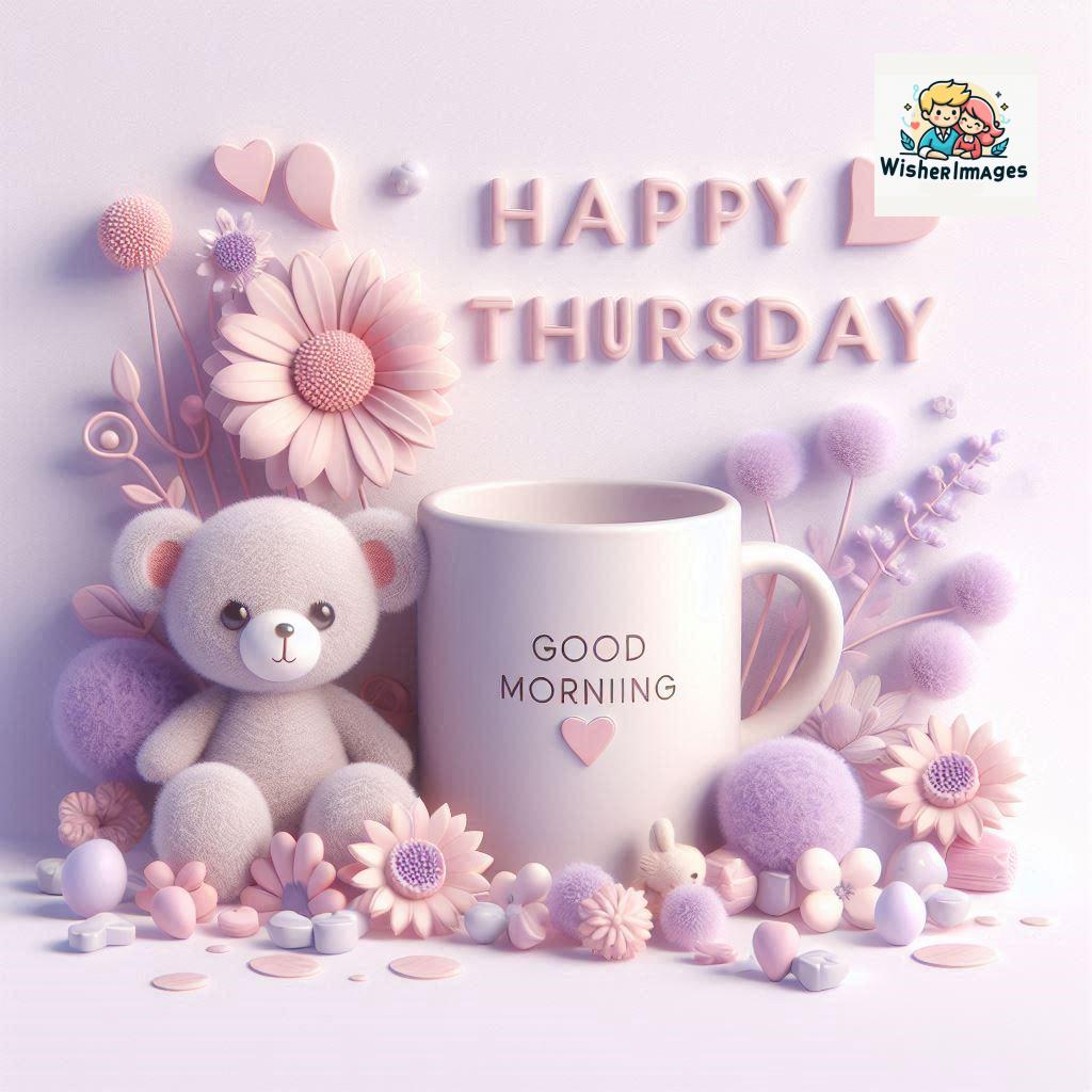 happy thursday good morning images for whatsapp in english thursday good morning images with cup flowers ()