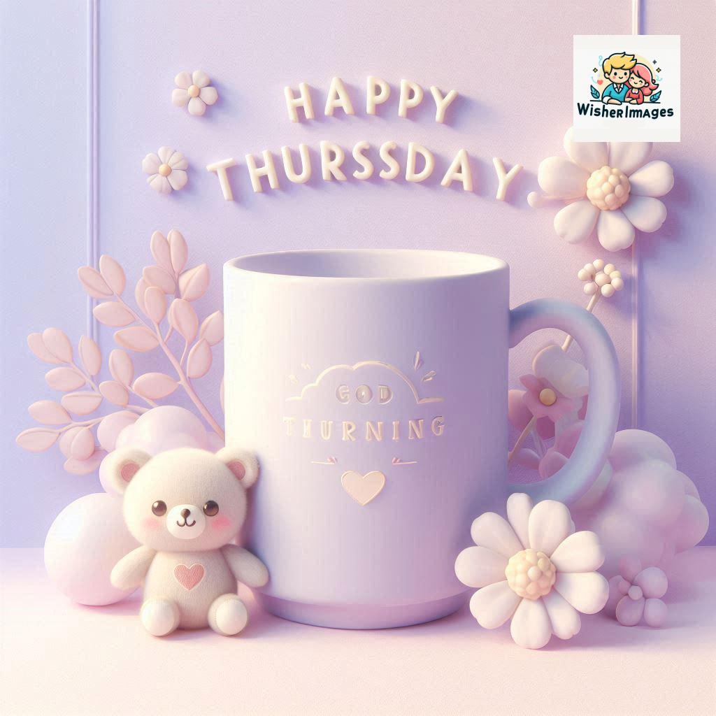 happy thursday good morning images for whatsapp in english thursday good morning images with cup flowers ()