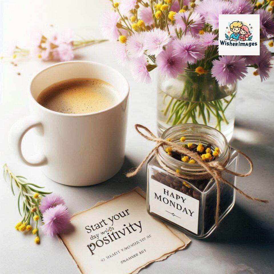 190+ Happy Monday Flowers Coffee Mug Free Download 122 start your day with positivity happy monday blue flowers coffee mug ()