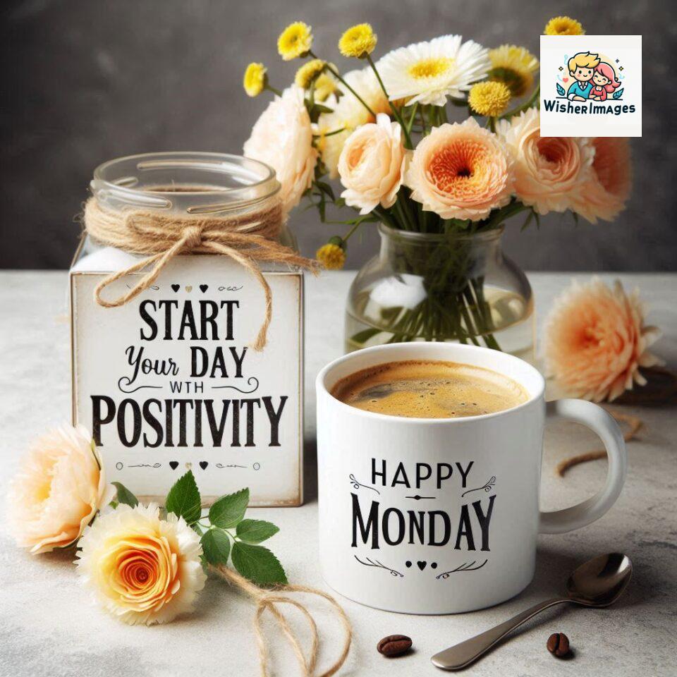 190+ Happy Monday Flowers Coffee Mug Free Download 108 start your day with positivity happy monday blue flowers coffee mug ()