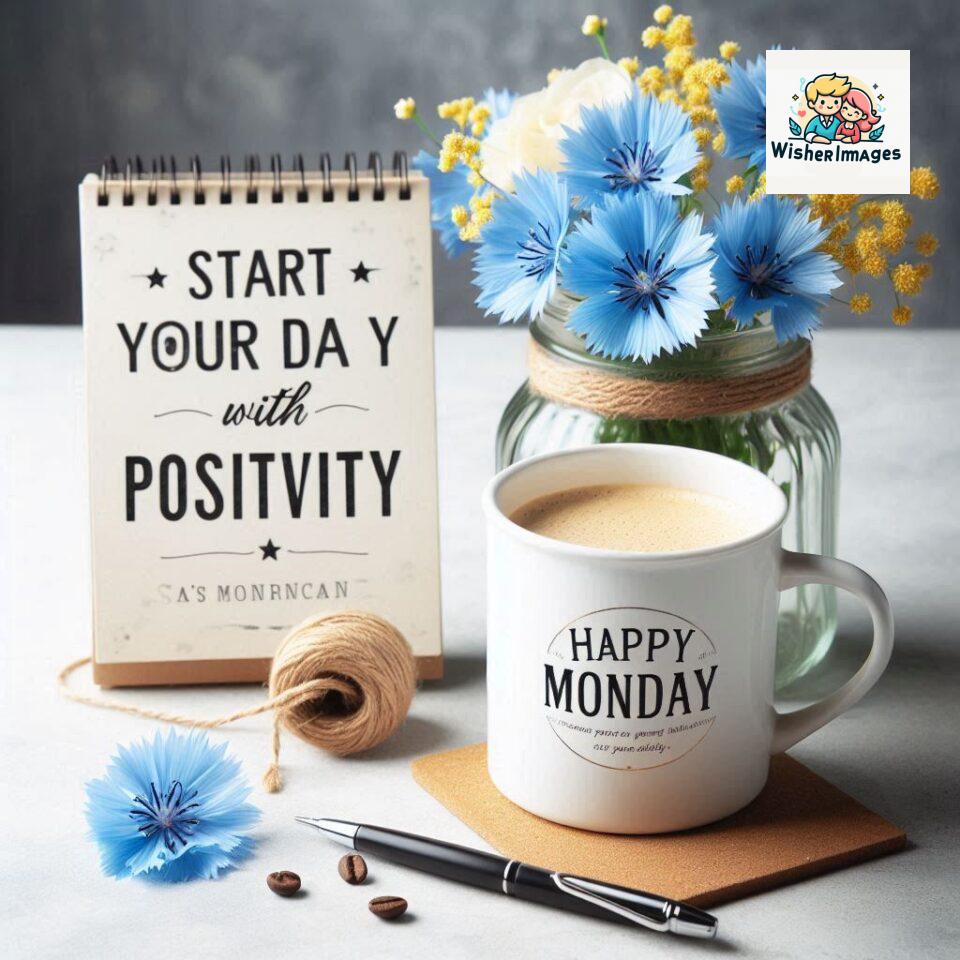 190+ Happy Monday Flowers Coffee Mug Free Download 168 start your day with positivity happy monday blue flowers coffee mug ()