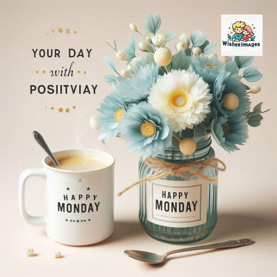 190+ Happy Monday Flowers Coffee Mug Free Download 137 start your day with positivity happy monday blue flowers coffee mug ()