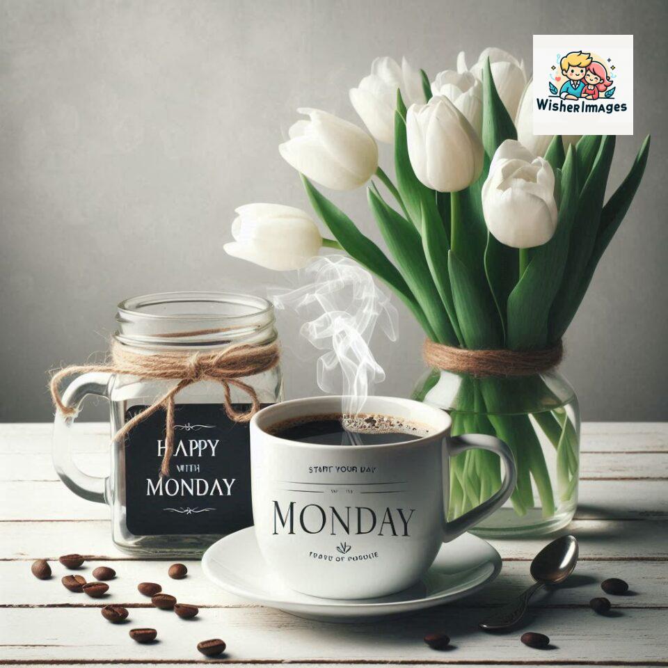 190+ Happy Monday Flowers Coffee Mug Free Download 13 start your day with positivity happy monday blue flowers coffee mug ()