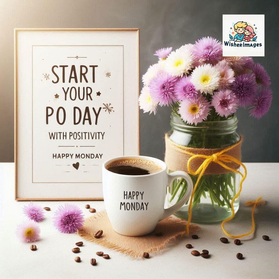 190+ Happy Monday Flowers Coffee Mug Free Download 132 start your day with positivity happy monday blue flowers coffee mug ()