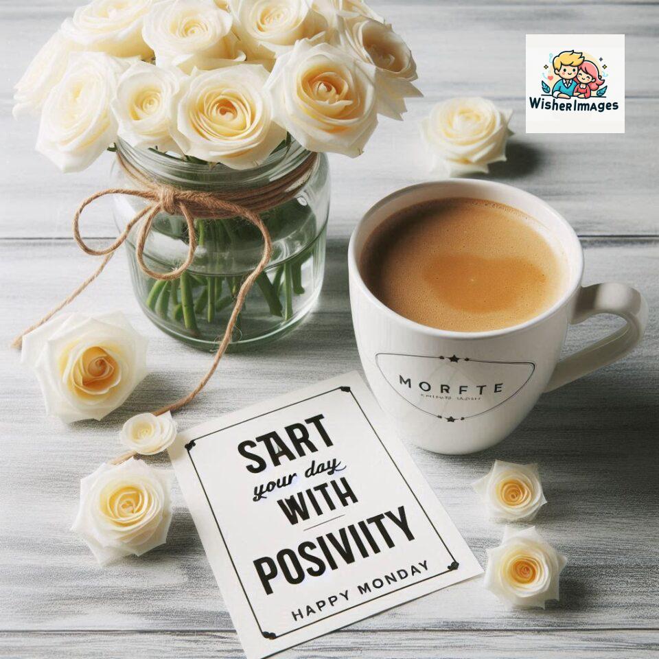 190+ Happy Monday Flowers Coffee Mug Free Download 57 start your day with positivity happy monday blue flowers coffee mug ()