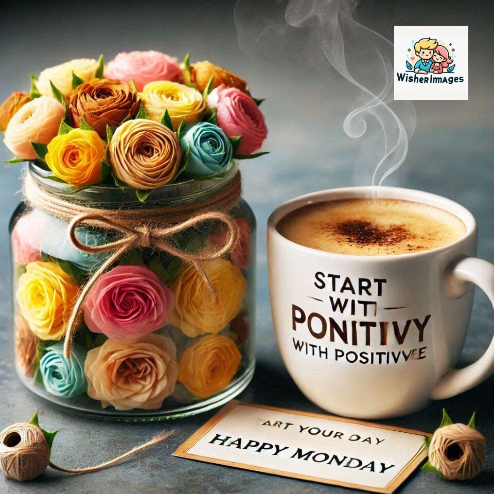 190+ Happy Monday Flowers Coffee Mug Free Download 41 start your day with positivity happy monday blue flowers coffee mug ()