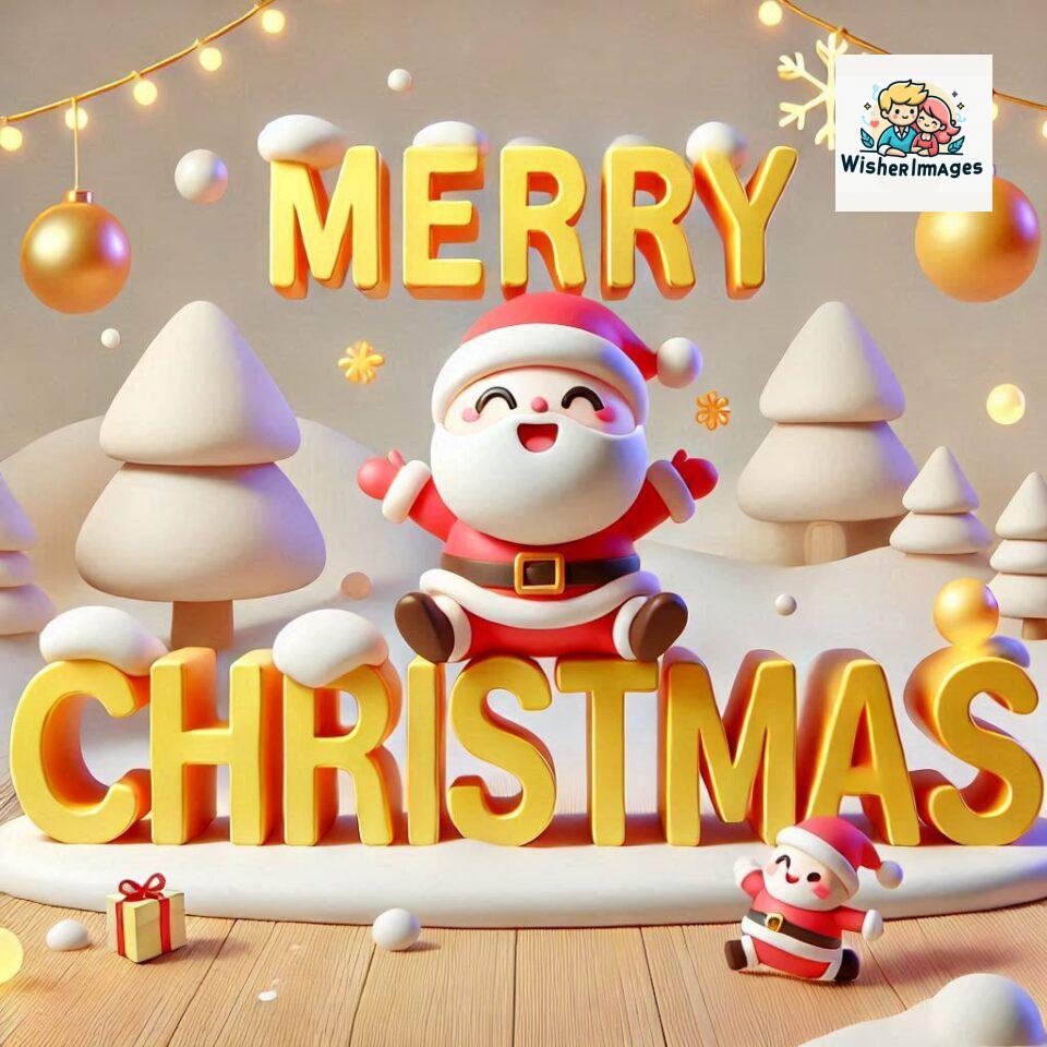 Christmas chubby Santa Claus joyfully colorful D Merry Christmas mini Santa character