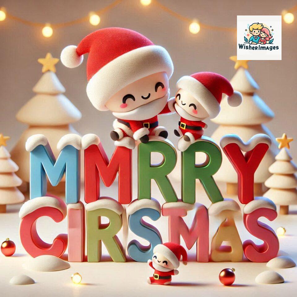 Christmas chubby Santa Claus joyfully colorful D Merry Christmas mini Santa character ()