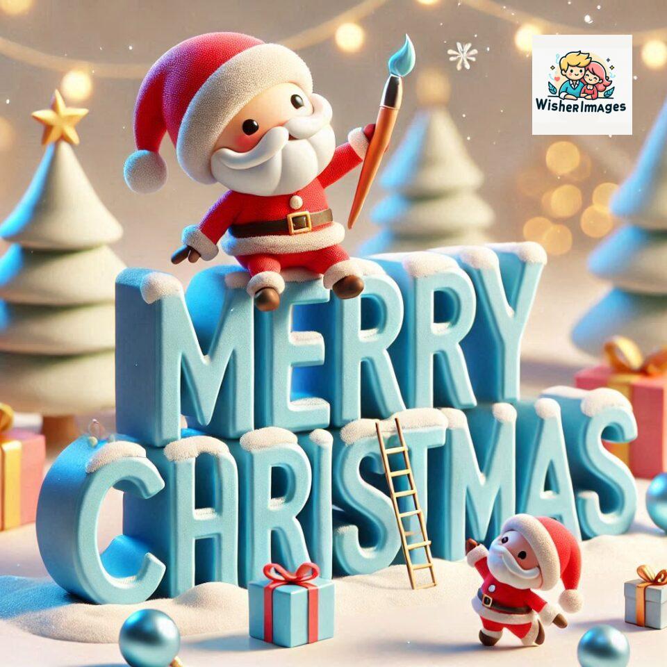 Christmas chubby Santa Claus joyfully colorful D Merry Christmas mini Santa character ()