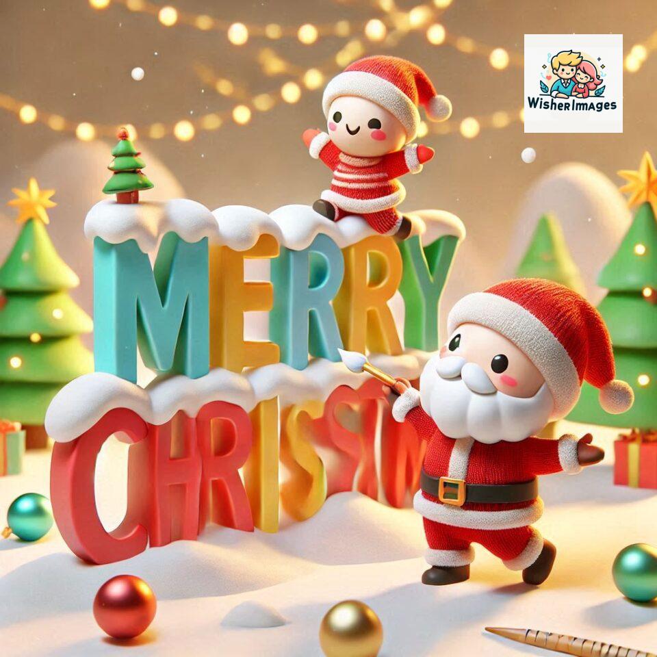 Christmas chubby Santa Claus joyfully colorful D Merry Christmas mini Santa character ()