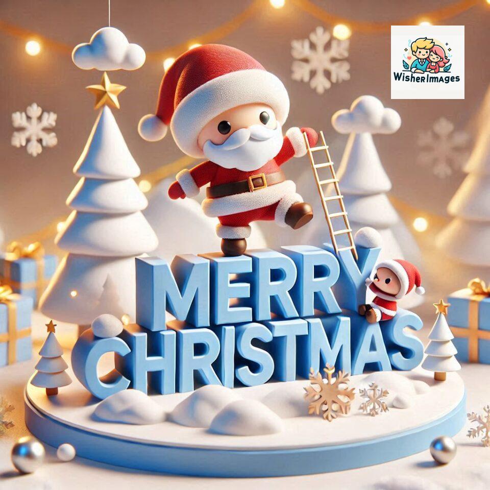 Christmas chubby Santa Claus joyfully colorful D Merry Christmas mini Santa character ()