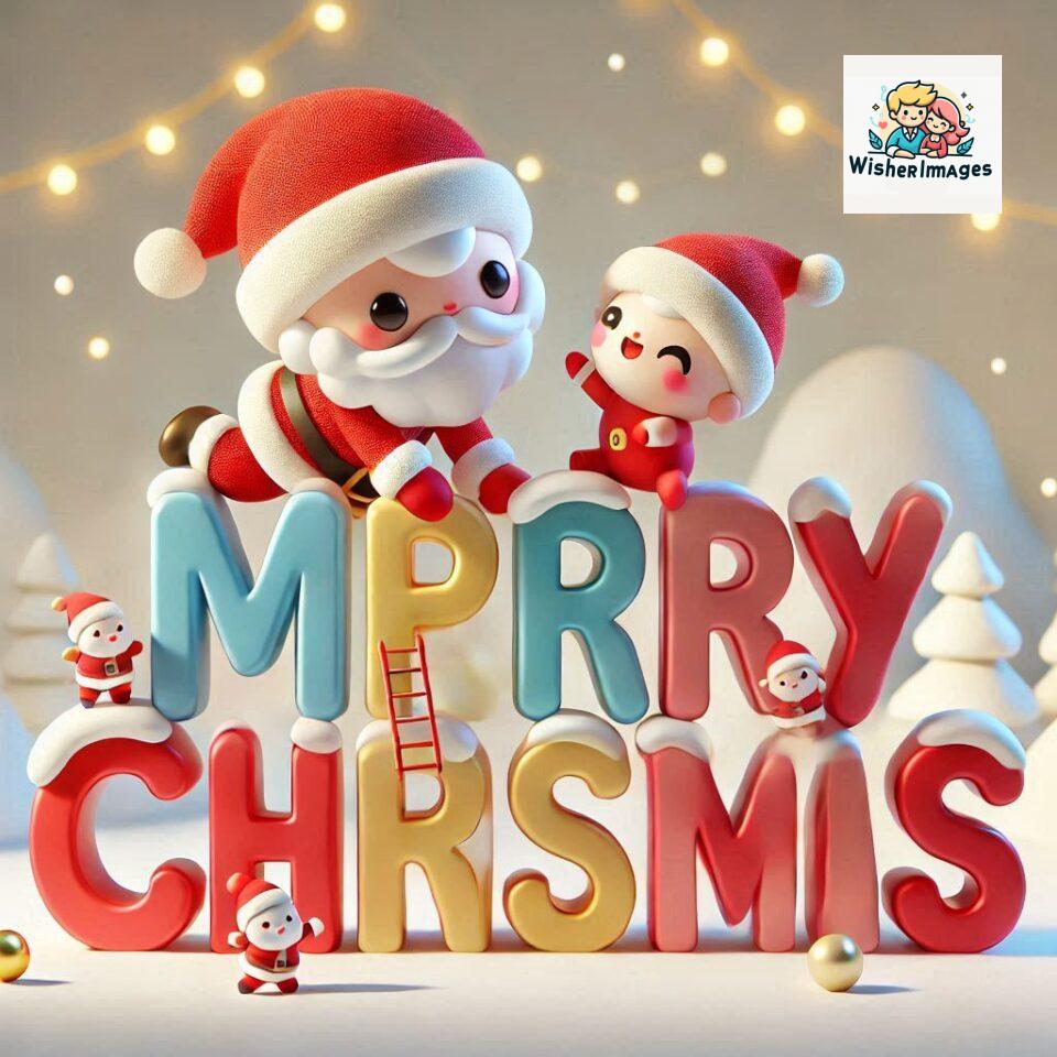 Christmas chubby Santa Claus joyfully colorful D Merry Christmas mini Santa character ()