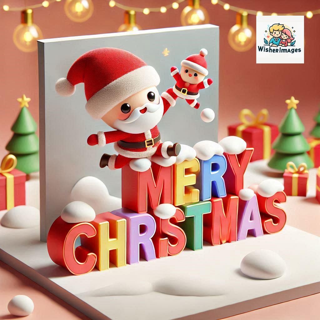 Christmas chubby Santa Claus joyfully colorful D Merry Christmas mini Santa character ()