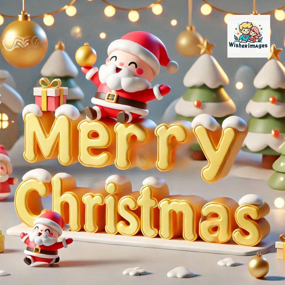 Christmas chubby Santa Claus joyfully colorful D Merry Christmas mini Santa character ()