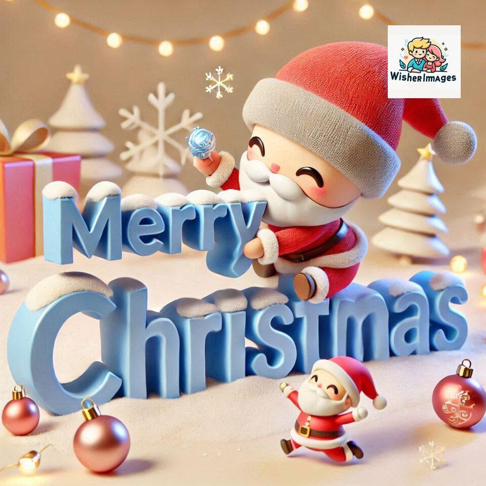 Christmas chubby Santa Claus joyfully colorful D Merry Christmas mini Santa character ()