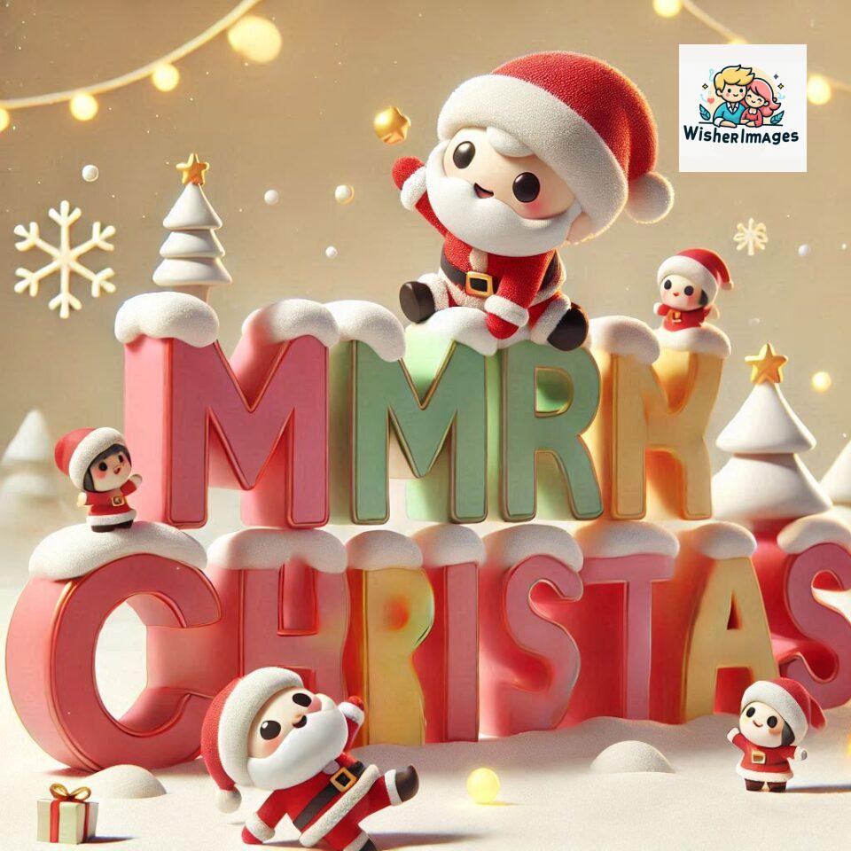 Christmas chubby Santa Claus joyfully colorful D Merry Christmas mini Santa character ()