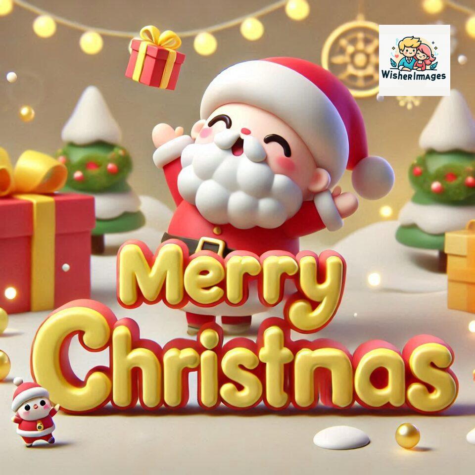 Christmas chubby Santa Claus joyfully colorful D Merry Christmas mini Santa character ()