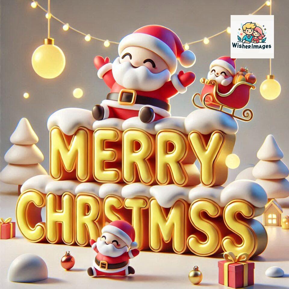 Christmas chubby Santa Claus joyfully colorful D Merry Christmas mini Santa character ()