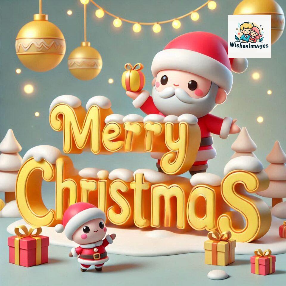 Christmas chubby Santa Claus joyfully colorful D Merry Christmas mini Santa character ()