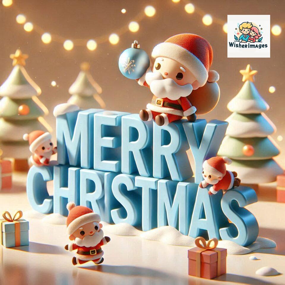 Christmas chubby Santa Claus joyfully colorful D Merry Christmas mini Santa character ()